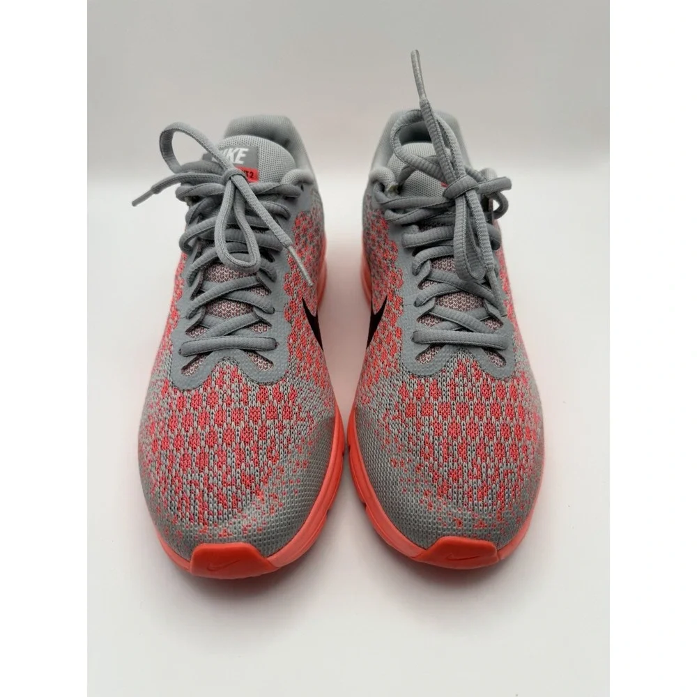 Nike Air Max Sequent 2 GS Gray Hot Punch Running Shoes Youth Size 6Y Athletic